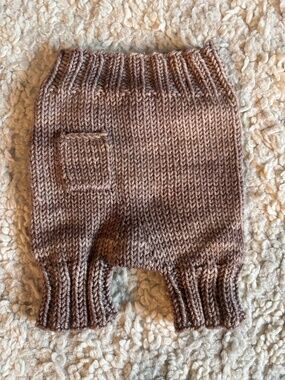 Handknit Merino Wool Bloomers Leggings Misha Puff Style Toddler Baby